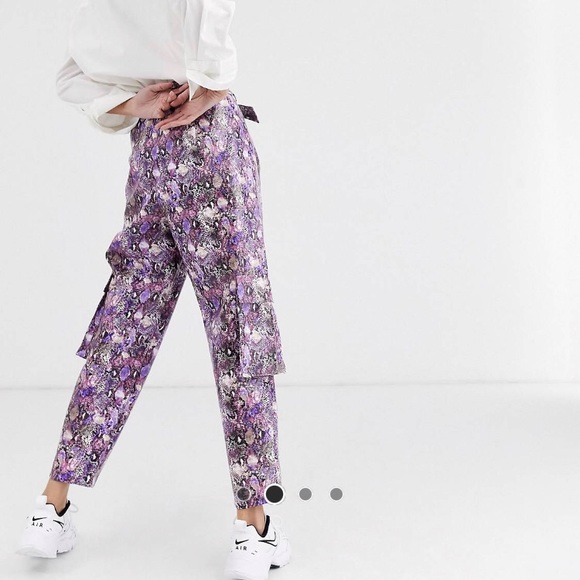 ASOS faux snake skin patent pants - Picture 3 of 9